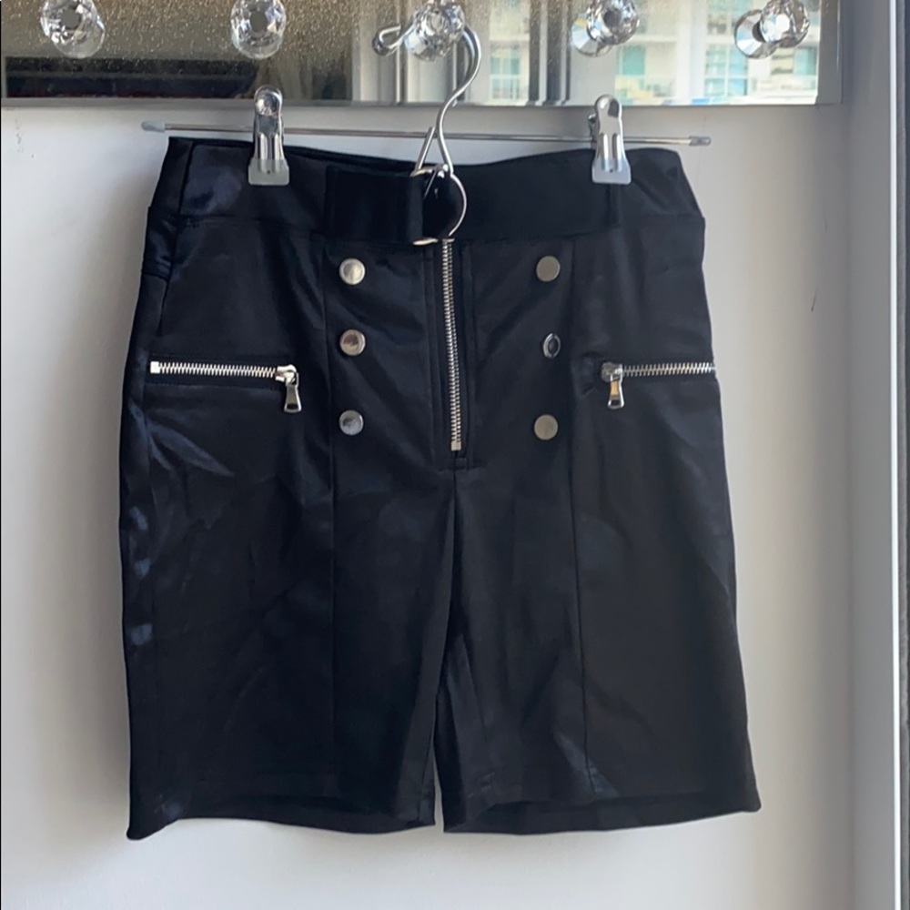 Maniere de voir black satin shorts